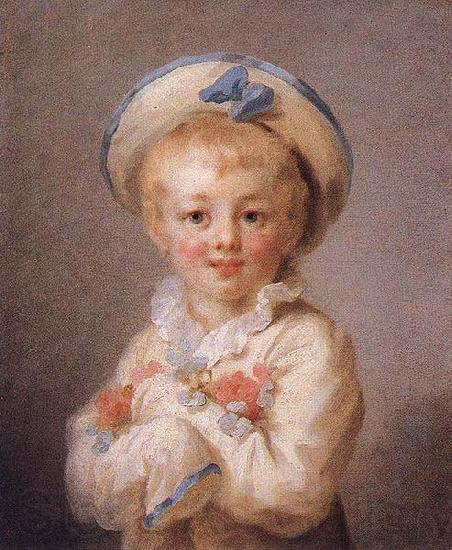 Jean-Honore Fragonard A Boy as Pierrot Norge oil painting art